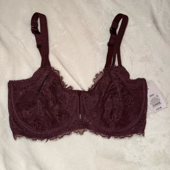 Auden Lace Underwire Bra in Deep Burgundy - Picture 1 of 3